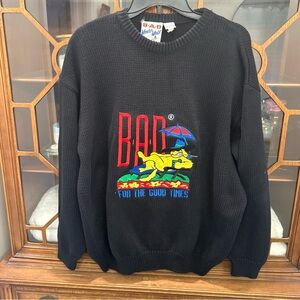 BAD FOR THE GOOD TIMES 80’s sweater, XL (2) Unisex , Vintage , Rare